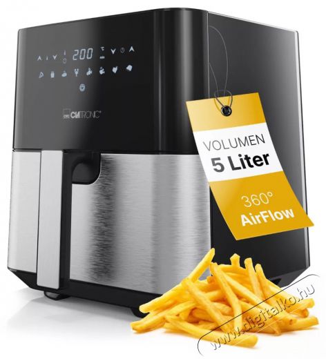 Clatronic FR 3782 H inox Forrólevegős sütő Konyhai termékek - Konyhai kisgép (sütés / főzés / hűtés / ételkészítés) - Légkeveréses főzőgép / elektromos kukta / multifunkciós sütő - 494838