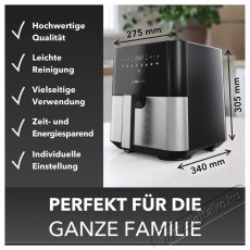 Clatronic FR 3782 H inox Forrólevegős sütő Konyhai termékek - Konyhai kisgép (sütés / főzés / hűtés / ételkészítés) - Légkeveréses főzőgép / elektromos kukta / multifunkciós sütő - 494838