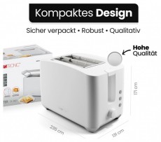 Clatronic TA 3801 fehér kenyérpirító Konyhai termékek - Konyhai kisgép (sütés / főzés / hűtés / ételkészítés) - Kenyérpirító - 510344