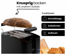 Clatronic TA 3801 fekete kenyérpirító Konyhai termékek - Konyhai kisgép (sütés / főzés / hűtés / ételkészítés) - Kenyérpirító - 510343