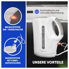 Clatronic WK 3819 fehér vízforraló Konyhai termékek - Vízforraló / teafőző - 513300