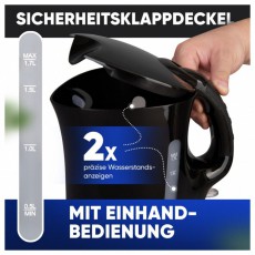 Clatronic WK 3819 fekete v&iacute;zforral&oacute; Konyhai term&eacute;kek - V&iacute;zforral&oacute; / teafőző - 513299