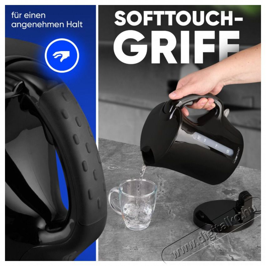 Clatronic WK 3819 fekete v&iacute;zforral&oacute; Konyhai term&eacute;kek - V&iacute;zforral&oacute; / teafőző - 513299