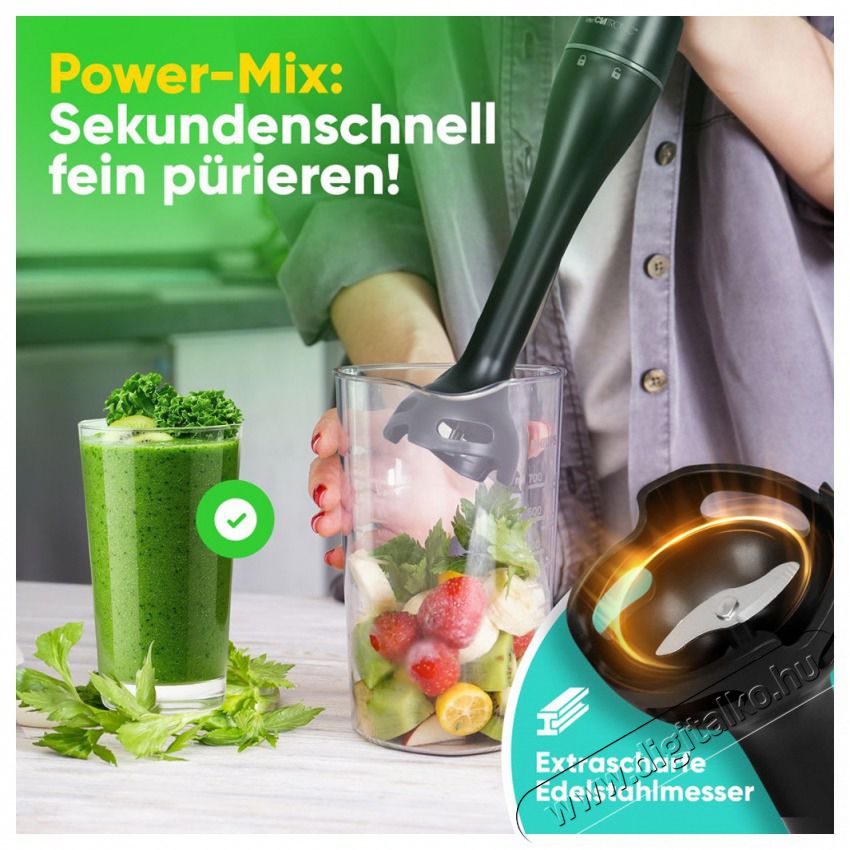 Clatronic SM 3824 fekete botmixer Konyhai term&eacute;kek - Konyhai kisg&eacute;p (elők&eacute;sz&iacute;t&eacute;s / feldolgoz&aacute;s) - Botmixer - 529149