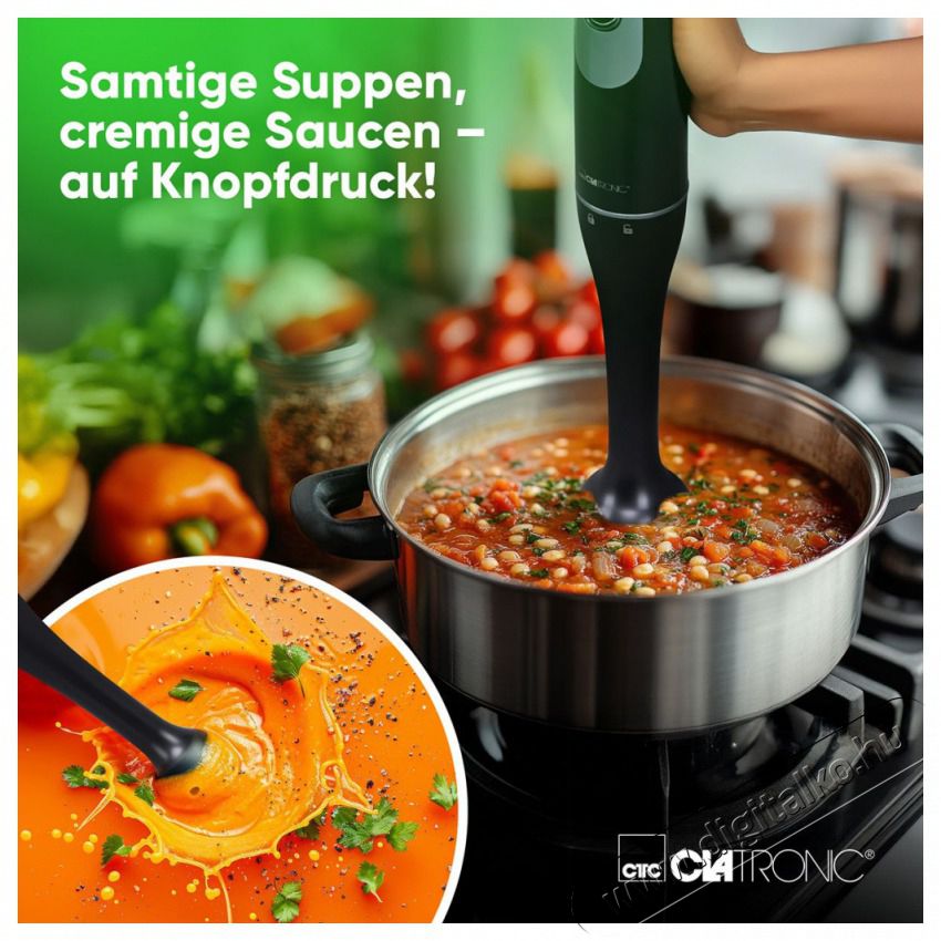 Clatronic SM 3824 fekete botmixer Konyhai term&eacute;kek - Konyhai kisg&eacute;p (elők&eacute;sz&iacute;t&eacute;s / feldolgoz&aacute;s) - Botmixer - 529149