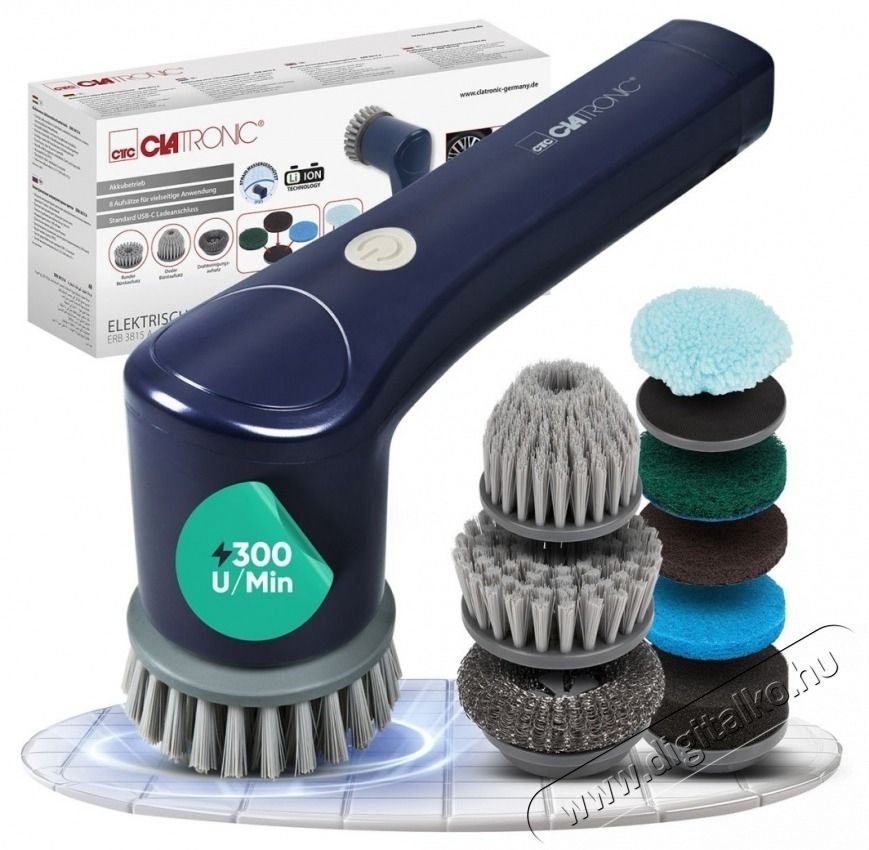 Clatronic ERB 3815 A Elektromos akkus tiszt&iacute;t&oacute;kefe H&aacute;ztart&aacute;s / Otthon / K&uuml;lt&eacute;r - Tiszt&iacute;t&oacute; / mos&oacute; - K&eacute;zi gőztiszt&iacute;t&oacute; / gőzborotva - 531145