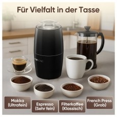 Clatronic KSW 3806 fekete elektromos kávédaráló Konyhai termékek - Kávéfőző / kávéörlő / kiegészítő - Kávédaráló / őrlő - 531158