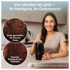 Clatronic KSW 3806 fekete elektromos kávédaráló Konyhai termékek - Kávéfőző / kávéörlő / kiegészítő - Kávédaráló / őrlő - 531158