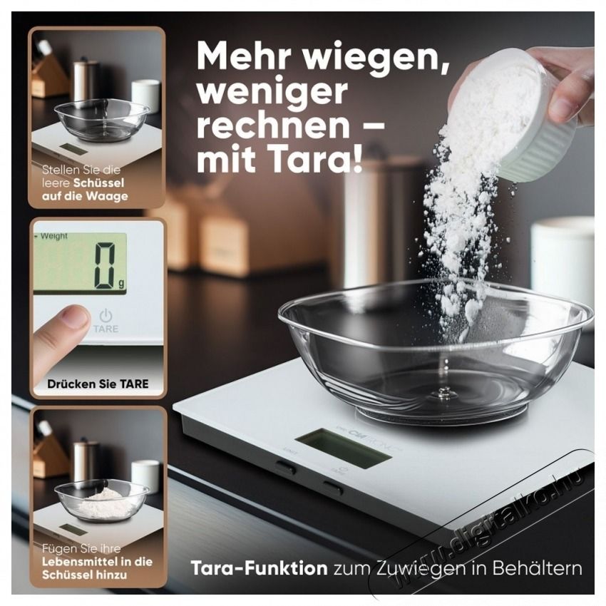 Clatronic KW 3820 feh&eacute;r &Uuml;veg konyhai m&eacute;rleg Konyhai term&eacute;kek - Konyhai m&eacute;rleg - 531157