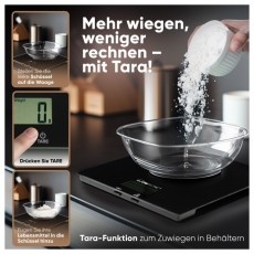 Clatronic KW 3820 fekete üveg konyhai mérleg Konyhai termékek - Konyhai mérleg - 531156