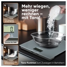 Clatronic KW 3820 szürke üveg konyhai mérleg Konyhai termékek - Konyhai mérleg - 531155