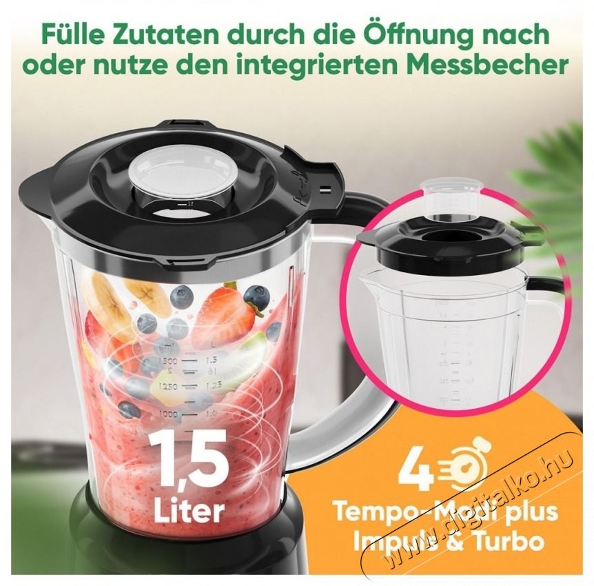 Clatronic UM 3826 fekete-feh&eacute;r Univerz&aacute;lis turmixg&eacute;p Konyhai term&eacute;kek - Konyhai kisg&eacute;p (elők&eacute;sz&iacute;t&eacute;s / feldolgoz&aacute;s) - Turmixg&eacute;p - 531149