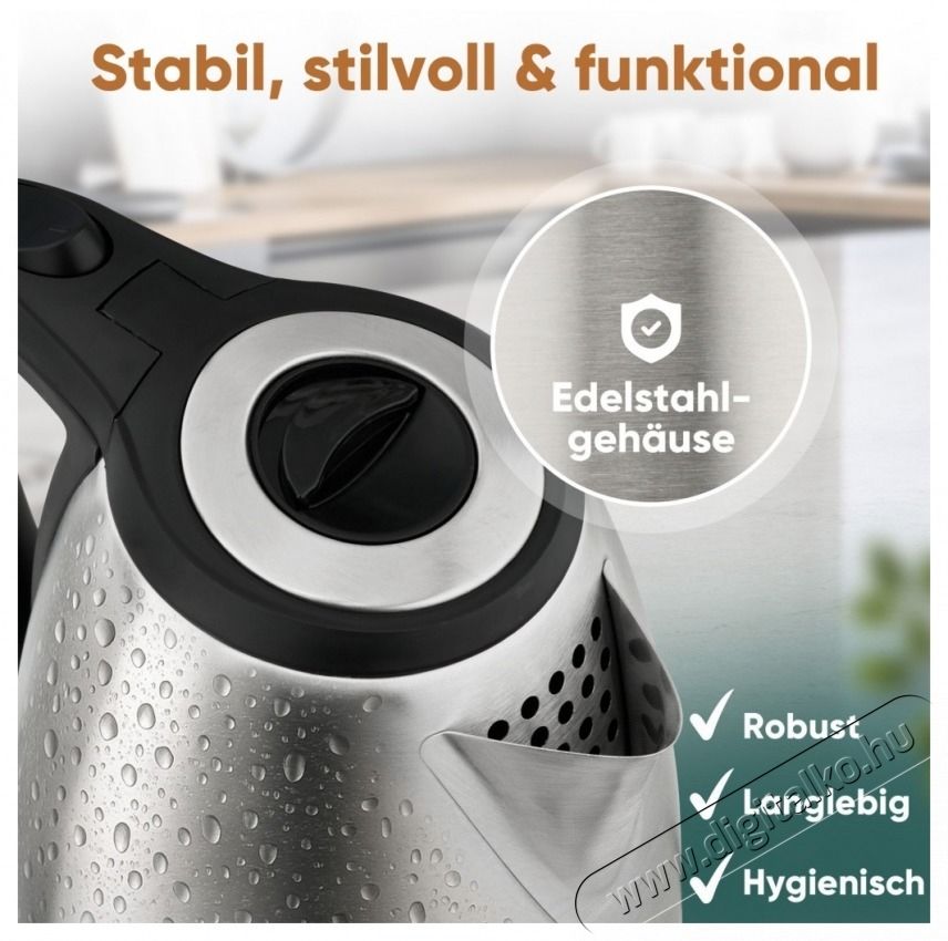 Clatronic WKS 3830 v&iacute;zforral&oacute; rozsdamentes ac&eacute;l Konyhai term&eacute;kek - V&iacute;zforral&oacute; / teafőző - 531148