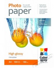 Colorway Fotópapír, magasfényű (high glossy), 180 g/m2, A4, 100 lap Fotó-Videó kiegészítők - Fényterelő - Tárgyfotózási kellék - 478775