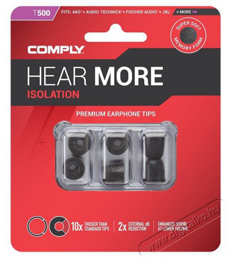 COMPLY Isolation T-500 M memóriahabos fülilleszték Audio-Video / Hifi / Multimédia - Fül és Fejhallgatók - Fülhallgató kiegészítő - 457253