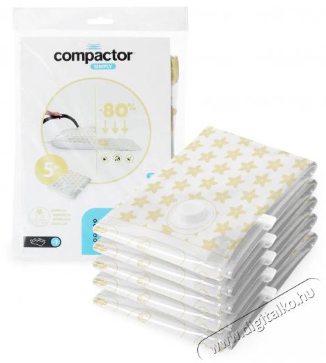 Compactor 5 darabos k&eacute;szlet Compress L 100 liter, van&iacute;lia illattal, 70 &times; 100 cm H&aacute;ztart&aacute;s / Otthon / K&uuml;lt&eacute;r - Lak&aacute;sfelszerel&eacute;s - T&aacute;rol&oacute; - 503485