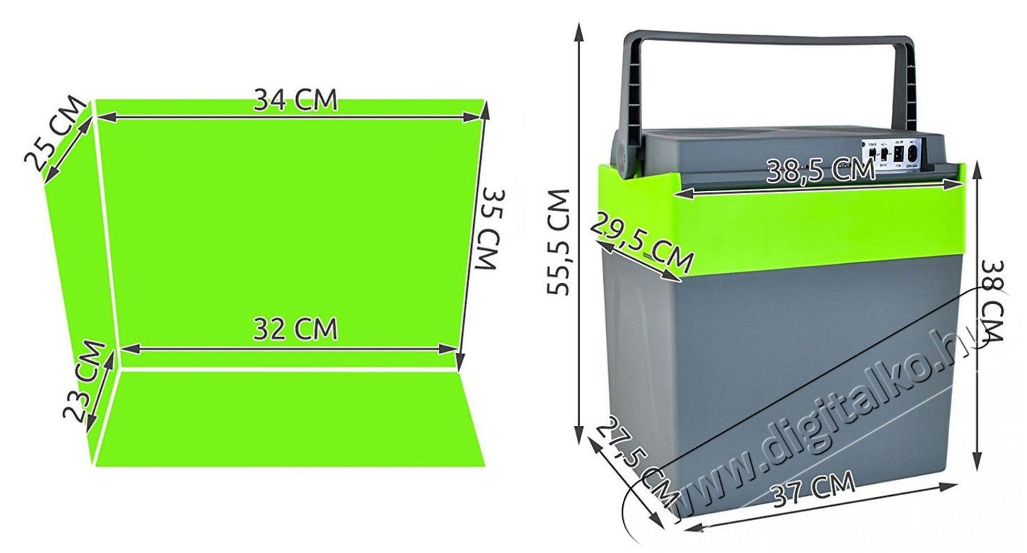 Compass aut&oacute;s hűtő 30l 230V/12V A++ Konyhai term&eacute;kek - Hűtő, fagyaszt&oacute; (szabadon&aacute;ll&oacute;) - Hordozhat&oacute; hűtőt&aacute;ska - 530608