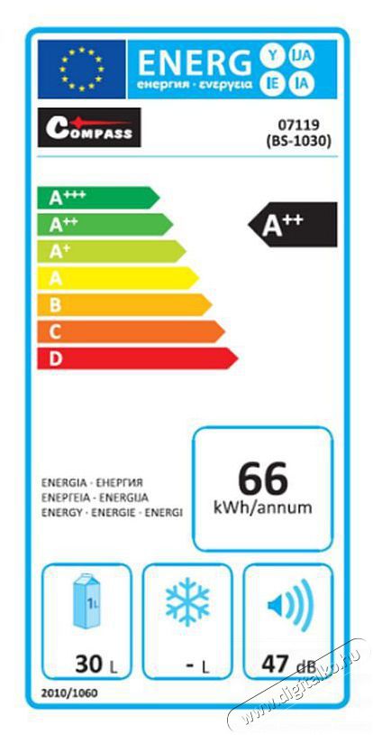 Compass aut&oacute;s hűtő 30l 230V/12V A++ Konyhai term&eacute;kek - Hűtő, fagyaszt&oacute; (szabadon&aacute;ll&oacute;) - Hordozhat&oacute; hűtőt&aacute;ska - 530608