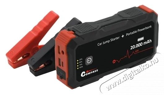Compass 20000mAh, 2000A, JUMP STARTER funkci&oacute;val ind&iacute;t&aacute;sr&aacute;seg&iacute;tő-powerbank Aut&oacute;hifi / Aut&oacute; felszerel&eacute;s - Aut&oacute;s / aut&oacute;hifi kieg&eacute;sz&iacute;tő - Aut&oacute; akkumul&aacute;tor t&ouml;ltő - 531709