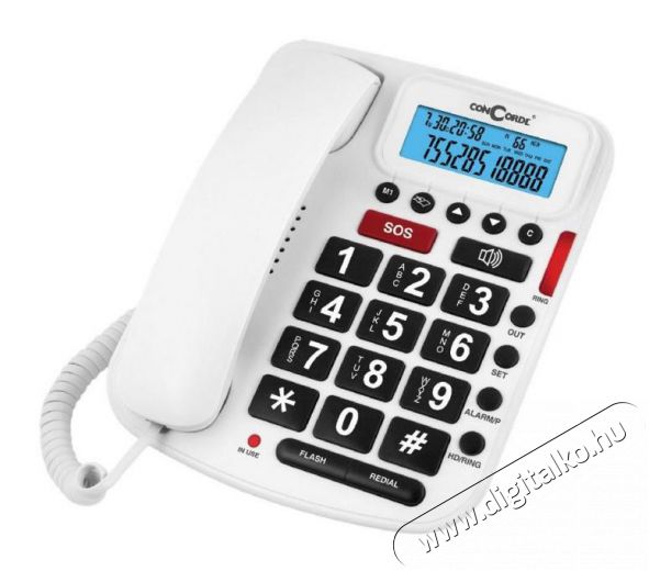 ConCorde 5030 Senior asztali telefon - fehér Mobil / Kommunikáció / Smart - Vezetékes telefon / fax - 318985
