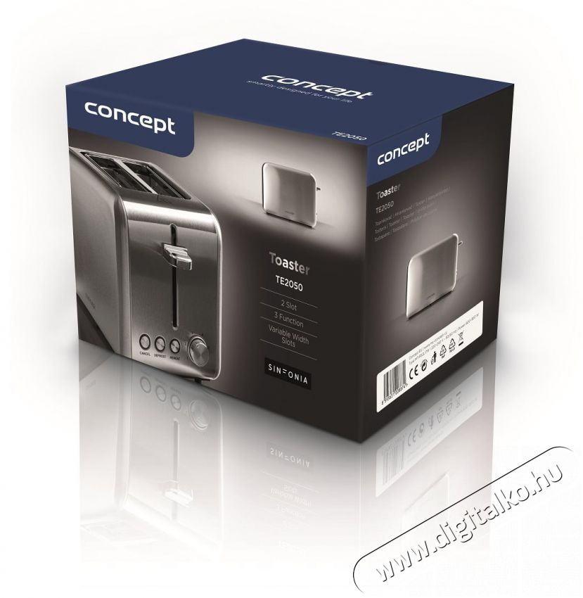 Concept TE2050 SINFONIA Konyhai kisg&eacute;p (s&uuml;t&eacute;s / főz&eacute;s / hűt&eacute;s / &eacute;telk&eacute;sz&iacute;t&eacute;s) Konyhai term&eacute;kek - Konyhai kisg&eacute;p (s&uuml;t&eacute;s / főz&eacute;s / hűt&eacute;s / &eacute;telk&eacute;sz&iacute;t&eacute;s) - Keny&eacute;rpir&iacute;t&oacute; - 523320