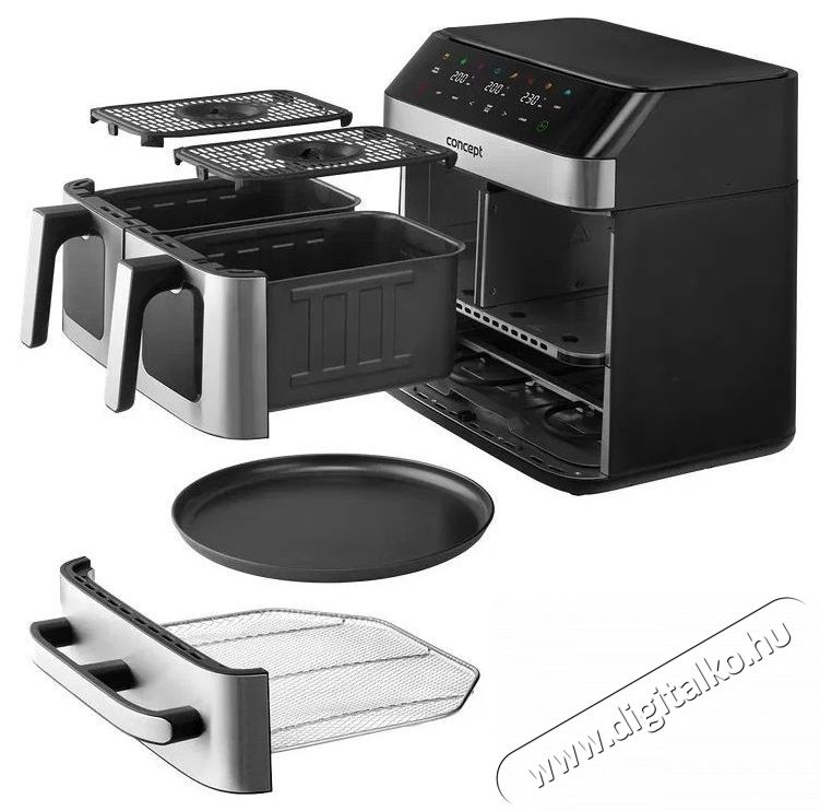 Concept FR9000 PIZZA TRIO Airfryer Konyhai term&eacute;kek - Konyhai kisg&eacute;p (s&uuml;t&eacute;s / főz&eacute;s / hűt&eacute;s / &eacute;telk&eacute;sz&iacute;t&eacute;s) - Olajs&uuml;tő - 531213