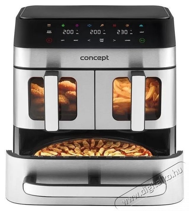 Concept FR9000 PIZZA TRIO Airfryer Konyhai term&eacute;kek - Konyhai kisg&eacute;p (s&uuml;t&eacute;s / főz&eacute;s / hűt&eacute;s / &eacute;telk&eacute;sz&iacute;t&eacute;s) - Olajs&uuml;tő - 531213