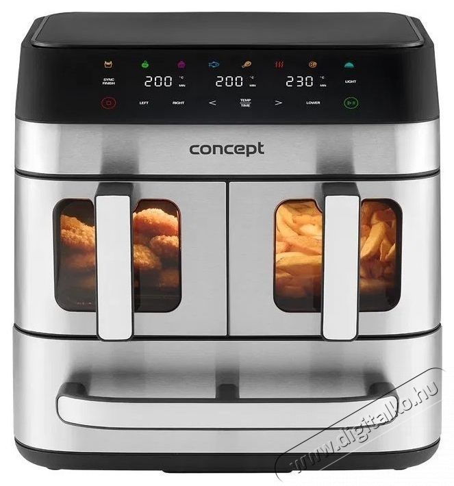 Concept FR9000 PIZZA TRIO Airfryer Konyhai term&eacute;kek - Konyhai kisg&eacute;p (s&uuml;t&eacute;s / főz&eacute;s / hűt&eacute;s / &eacute;telk&eacute;sz&iacute;t&eacute;s) - Olajs&uuml;tő - 531213