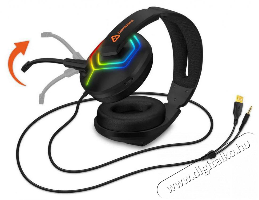 CONNECT IT CHP-4600-BK BIOHAZARD Audio-Video / Hifi / Multim&eacute;dia - F&uuml;l &eacute;s Fejhallgat&oacute;k - Fejhallgat&oacute; mikrofonnal / headset - 518640