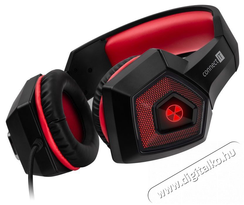 CONNECT IT CHP-5500-RD BATTLE RNBW Ed. 2 Gaming Headset, red Audio-Video / Hifi / Multim&eacute;dia - F&uuml;l &eacute;s Fejhallgat&oacute;k - Fejhallgat&oacute; mikrofonnal / headset - 518635