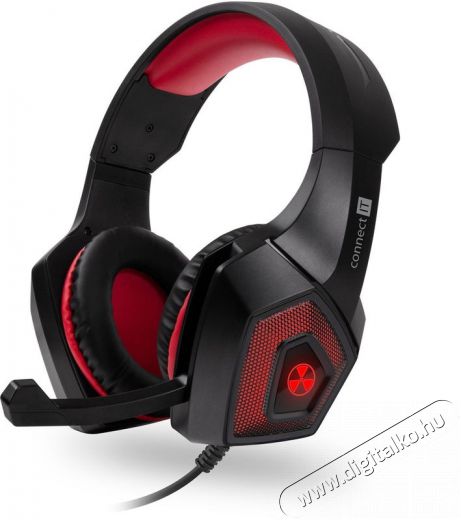 CONNECT IT CHP-5500-RD BATTLE RNBW Ed. 2 Gaming Headset, red Audio-Video / Hifi / Multim&eacute;dia - F&uuml;l &eacute;s Fejhallgat&oacute;k - Fejhallgat&oacute; mikrofonnal / headset - 518635