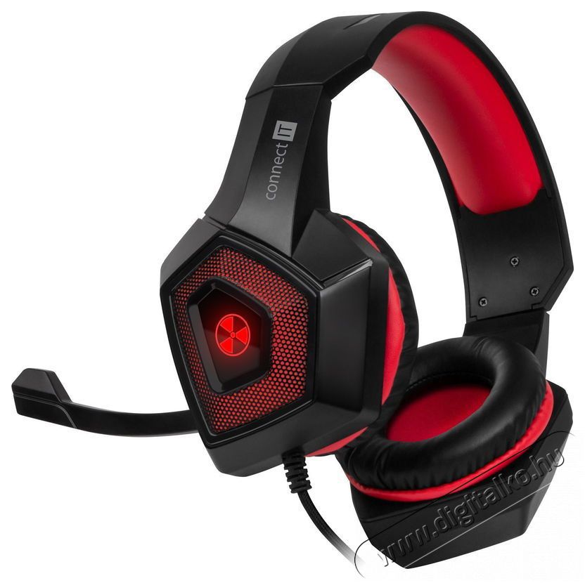 CONNECT IT CHP-5500-RD BATTLE RNBW Ed. 2 Gaming Headset, red Audio-Video / Hifi / Multim&eacute;dia - F&uuml;l &eacute;s Fejhallgat&oacute;k - Fejhallgat&oacute; mikrofonnal / headset - 518635