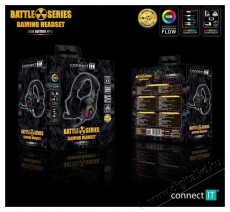 CONNECT IT CHP-5600-BK BATTLE RGB Ed. 3 fekete Audio-Video / Hifi / Multimédia - Fül és Fejhallgatók - Fejhallgató mikrofonnal / headset - 518637