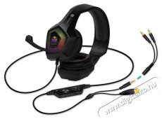 CONNECT IT CHP-5600-BK BATTLE RGB Ed. 3 fekete Audio-Video / Hifi / Multimédia - Fül és Fejhallgatók - Fejhallgató mikrofonnal / headset - 518637