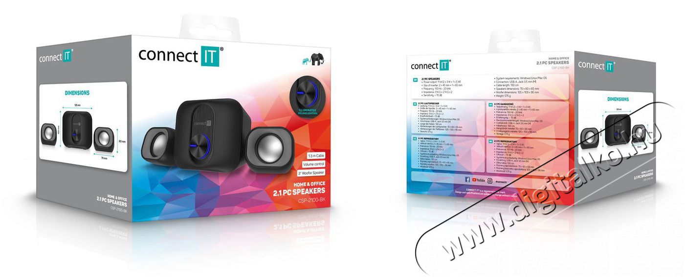 CONNECT IT Rumble PRO 2.1 Audio-Video / Hifi / Multim&eacute;dia - Hangfal - Hangfalszett - Hangfalszett - 523348