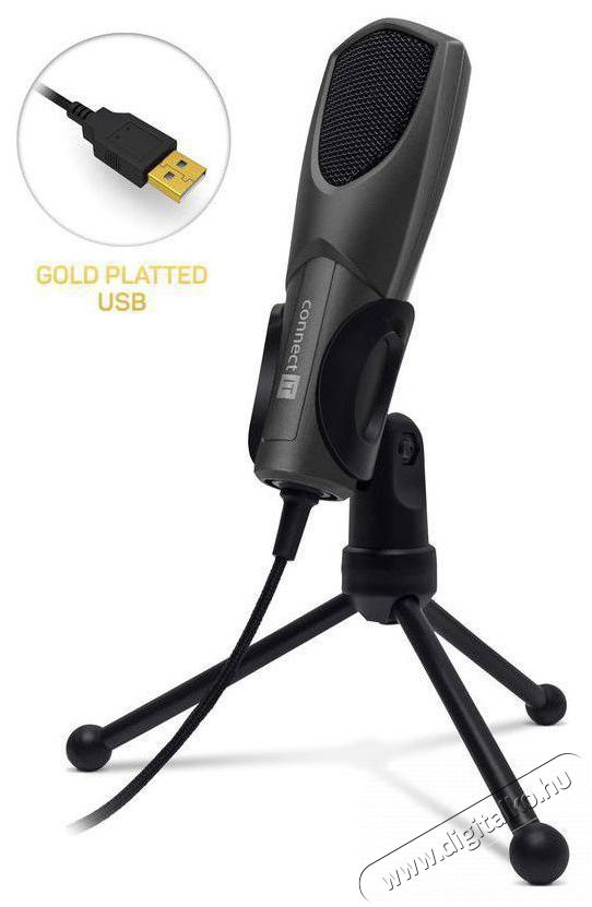 CONNECT IT CMI-8000-AN YouMic USB, antracit Fot&oacute;-Vide&oacute; kieg&eacute;sz&iacute;tők - Mikrofon - &Eacute;nek &eacute;s hangszer mikrofon - 524572