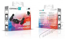 CONNECT IT Wireless Lavalier Lightning (2 db + receiver) készlet Fotó-Videó kiegészítők - Mikrofon - Csíptetős, fej és kitűző mikrofon - 524570
