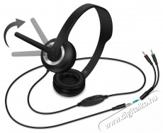 CONNECT IT HOME & OFFICE fekete Fejhallgató Audio-Video / Hifi / Multimédia - Fül és Fejhallgatók - Fejhallgató mikrofonnal / headset - 529356