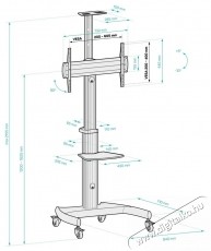 CONNECT IT Wheelie II TV &aacute;llv&aacute;ny Tv kieg&eacute;sz&iacute;tők - Fali tart&oacute; / konzol - Tv asztal - 531722