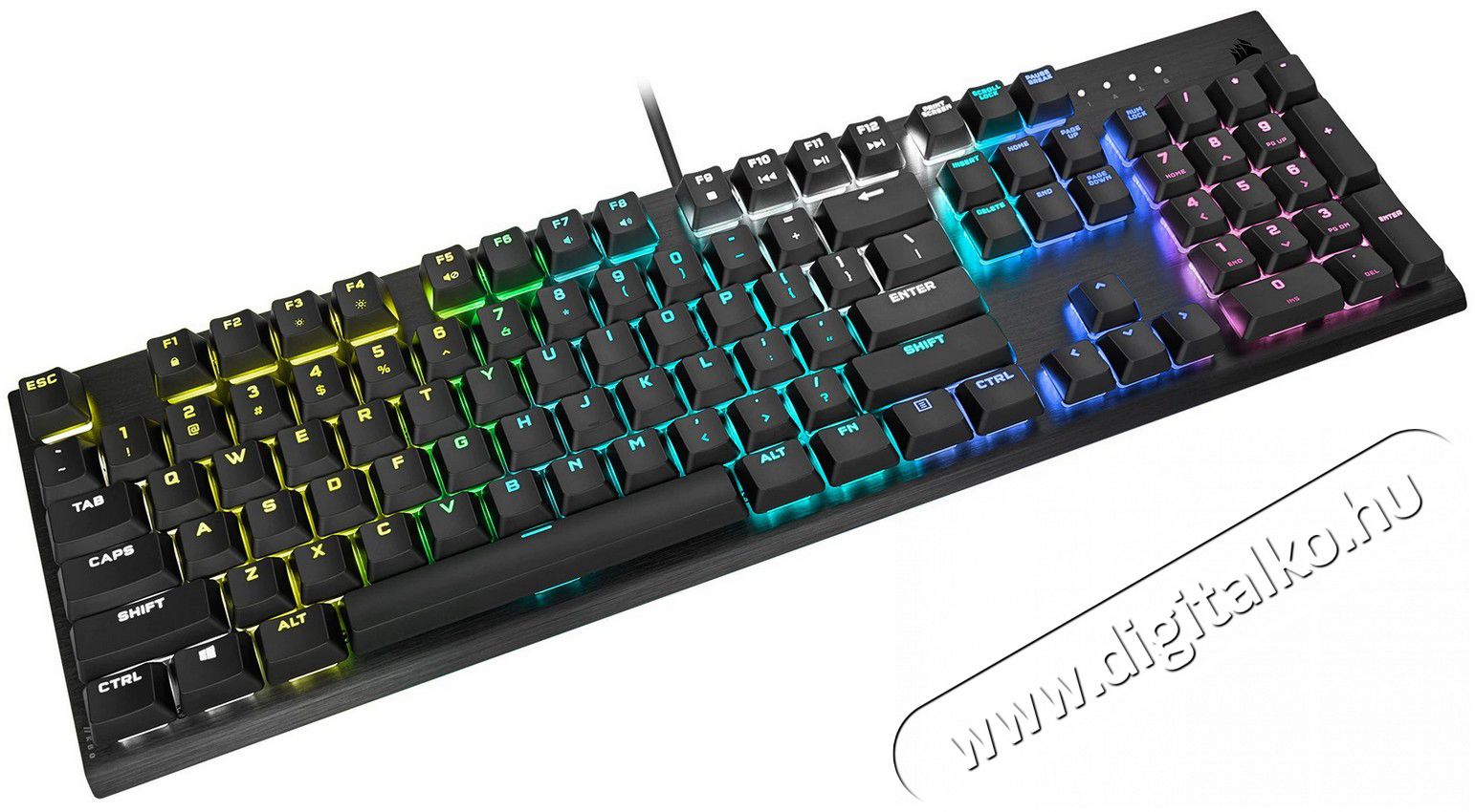 Corsair K60 RGB Pro Cherry MX Speed Low Profile mechanikus gamer billentyűzet Iroda és számítástechnika - Billentyűzet / billentyűzet szett - Vezetékes - 368864