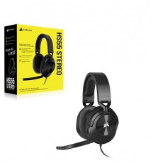 Corsair HS55 Stereo fekete gamer headset Audio-Video / Hifi / Multimédia - Fül és Fejhallgatók - Fejhallgató mikrofonnal / headset - 477630