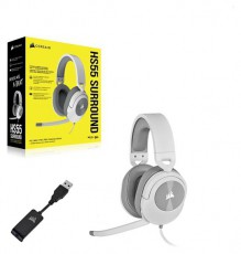 Corsair HS55 Surround fehér gamer headset Audio-Video / Hifi / Multimédia - Fül és Fejhallgatók - Fejhallgató mikrofonnal / headset - 477633