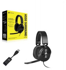 Corsair HS55 Surround fekete gamer headset Audio-Video / Hifi / Multimédia - Fül és Fejhallgatók - Fejhallgató mikrofonnal / headset - 477632