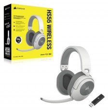 Corsair HS55 vezeték nélküli fehér gamer headset Audio-Video / Hifi / Multimédia - Fül és Fejhallgatók - Fejhallgató mikrofonnal / headset - 478668