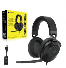 Corsair HS65 Surround fekete gamer headset Audio-Video / Hifi / Multimédia - Fül és Fejhallgatók - Fejhallgató mikrofonnal / headset - 477634
