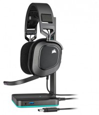 Corsair HS80 RGB USB 7.1 fekete gamer headset Audio-Video / Hifi / Multimédia - Fül és Fejhallgatók - Fejhallgató mikrofonnal / headset - 478678