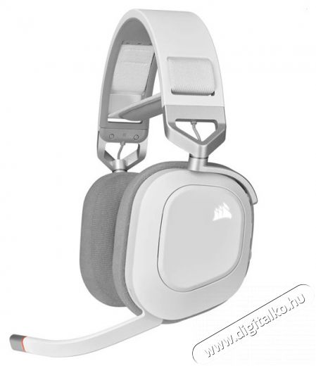 Corsair HS80 RGB vezeték nélküli fehér gamer headset Audio-Video / Hifi / Multimédia - Fül és Fejhallgatók - Fejhallgató mikrofonnal / headset - 478677