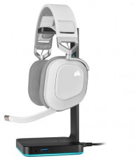 Corsair HS80 RGB vezeték nélküli fehér gamer headset Audio-Video / Hifi / Multimédia - Fül és Fejhallgatók - Fejhallgató mikrofonnal / headset - 478677