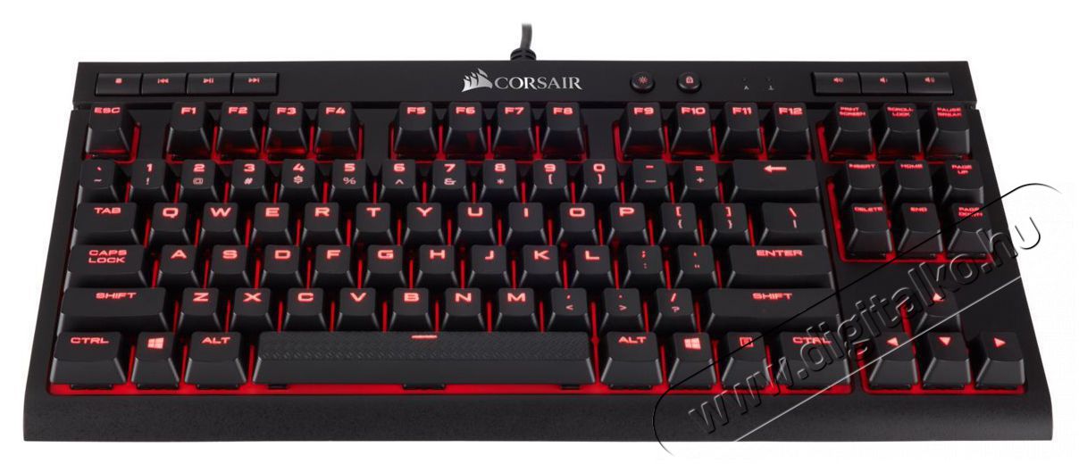 Corsair Gaming K63 Fekete-Piros LED Cherry MX Piros Gamer billentyűzet Iroda &eacute;s sz&aacute;m&iacute;t&aacute;stechnika - Billentyűzet / billentyűzet szett - Vezet&eacute;kes - 368856