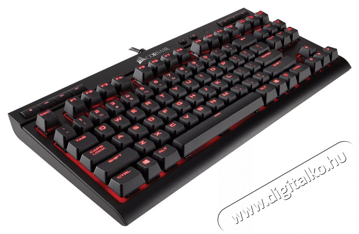 Corsair Gaming K63 Fekete-Piros LED Cherry MX Piros Gamer billentyűzet Iroda &eacute;s sz&aacute;m&iacute;t&aacute;stechnika - Billentyűzet / billentyűzet szett - Vezet&eacute;kes - 368856